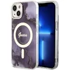 Image de Guess Golden Marble Back Case (MagSafe Compatible) - Geschikt voor Apple iPhone 14 (6.1") - Paars