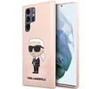Image de Karl Lagerfeld Ikonik Serie - Roze Siliconen Hoesje - Samsung Galaxy S23 Ultra - Exclusief Design - Perfekte Pasvorm