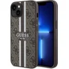 Image de Guess 4G Printed Stripe Back Case (MagSafe Compatible) - Geschikt voor Apple iPhone 14 (6.1") - Bruin