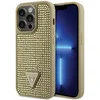 Image de Guess Rhinestones Triangle Logo Back Cover - Geschikt voor Apple iPhone 14 Pro Max (6.7") - Goud