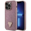 Image de Guess Rhinestones Triangle Logo Back Cover - Geschikt voor Apple iPhone 14 Pro (6.1") - Roze
