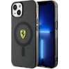 Image de Ferrari Translucent Back Case (MagSafe Compatible) - Geschikt voor Apple iPhone 14 (6.1") - Zwart