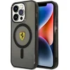 Image de Ferrari Translucent Back Case (MagSafe Compatible) - Geschikt voor Apple iPhone 14 Pro (6.1") - Zwart