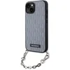 Image de Karl Lagerfeld Saffiano Monogram Back Case - Geschikt voor Apple iPhone 14 (6.1") - Grijs