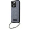 Image de Karl Lagerfeld Saffiano Monogram Back Case - Geschikt voor Apple iPhone 14 Pro (6.1") - Grijs