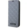 Image de Karl Lagerfeld Saffiano Monogram Book Case - Geschikt voor Apple iPhone 14 (6.1") - Grijs