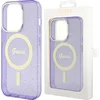 Image de Guess - GUHMP14LHCMCGU - hoesje voor iPhone - 14 - Pro - paars/paars - hardcase - Glitter - Goud - MagSafe