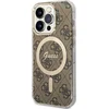 Image de Guess 4G Back Case (MagSafe Compatible) - Geschikt voor Apple iPhone 14 Pro Max (6.7") - Bruin