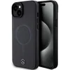 Image de Mercedes-Benz Smooth Leather Back Case (MagSafe Compatible) - Geschikt voor Apple iPhone 15 Plus (6.7") - Zwart