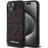Image de Mercedes-AMG Large Rhombuses Back Case (MagSafe Compatible) - Geschikt voor Apple iPhone 15 (6.1") - Zwart
