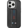 Image de BMW M Tricolor Grip Stand Back Case - Geschikt voor Apple iPhone 15 Pro Max (6.7") - Zwart