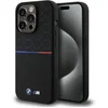 Image de BMW M Silicone Tricolor Pattern Back Case (MagSafe Compatible) - Geschikt voor Apple iPhone 15 Pro Max (6.7") - Zwart