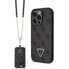 Image de Guess 4G Triangle Crossbody Back Case - Geschikt voor Apple iPhone 14 Pro (6.1") - Zwart