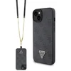 Image de Guess 4G Triangle Crossbody Back Case - Geschikt voor Apple iPhone 15 (6.1") - Zwart