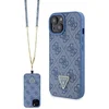 Image de Guess 4G Triangle Crossbody Back Case - Geschikt voor Apple iPhone 15 (6.1") - Blauw