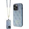 Image de Guess 4G Triangle Crossbody Back Case - Geschikt voor Apple iPhone 15 Pro (6.1") - Blauw