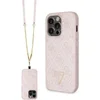 Image de Guess 4G Triangle Crossbody Back Case - Geschikt voor Apple iPhone 14 Pro (6.1") - Roze