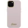 Image de Guess - Silicone - Script Metal Logo & Frame hoesje voor iPhone - 15 - Pro - roze