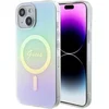 Image de Guess Iridescent Back Case (MagSafe Compatible) - Geschikt voor Apple iPhone 15 (6.1") - Turquoise