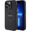 Image de Guess Saffiano Back Case (MagSafe Compatible) - Geschikt voor Apple iPhone 14 Pro (6.1") - Zwart