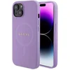 Image de Guess Saffiano Back Case (MagSafe Compatible) - Geschikt voor Apple iPhone 15 (6.1") - Paars
