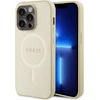 Image de Guess Saffiano Back Cover (MagSafe Compatible) - Geschikt voor Apple iPhone 15 Pro (6.1") - Goud