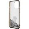 Image de Karl Lagerfeld, Hoesje geschikt voor iPhone 13 Pro - Choupette Glinsterend & Glitter Chic, Transparant zwart