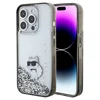 Image de Karl Lagerfeld Liquid Glitter Choupette Serie - iPhone 15 Pro Max Hoes - Transparant - Uniek - Glanzend