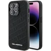 Image de Karl Lagerfeld Quilted K Pattern Serie - Hardcase voor iPhone 15 Pro - Zwart - Hoge Kwaliteit Materialen - Beschermende Hoes