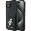 Image de Karl Lagerfeld Saffiano Serie - Hoesje voor mobiele telefoon - iPhone 15 - Cardenbank - Zwart