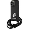 Image de Bescherming Karl Lagerfeld KLHCP15XSAKCPSK iPhone 15 Pro Max 6.7" hardcase black Crossbody Saffiano Metal Pin Karl & Choupette