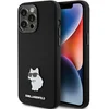 Image de Karl Lagerfeld iPhone 15 Pro Max - Zwart - Siliconen Choupette Metalen Pin - Exclusief Design