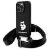 Image de Karl Lagerfeld Crossbody Serie - Smartphone Etui - iPhone 15 Pro Max - Zwart - Crossbody Silicone