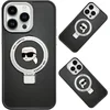 Image de Karl - Lagerfeld - Ring Stand Karl Head MagSafe hoesje voor iPhone - 15 - zwart