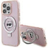 Image de Karl Lagerfeld Choupette Serie - iPhone 15 Pro Hoesje - Ring Stand - MagSafe - Roze