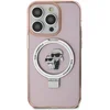 Image de Karl Lagerfeld Ring Stand Serie - Roze MagSafe iPhone 15 Plus Hoesje - Luxueus Ontwerp