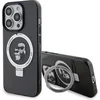 Image de Karl Lagerfeld Ring Stand Karl & Choupette Hard Case Back Cover met MagSafe voor Apple iPhone 15 Pro - Zwart
