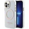 Image de Guess Translucent Back Case (MagSafe Compatible) - Geschikt voor Apple iPhone 12/12 Pro (6.1") - Goud