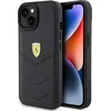 Image de iPhone 15 Backcase hoesje - Ferrari - Effen Zwart - Leer