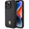 Image de iPhone 15 Pro Backcase hoesje - Ferrari - Effen Zwart - Kunstleer