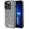 Image de Guess Sequin Script Metal - iPhone 14 Pro Max Hoesje - Sieradenstijl - Glimmend Zilver - Hardcase
