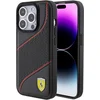Image de Ferrari PU Leather Perforated Slanted Line Back Case - Geschikt voor Apple iPhone 15 Pro (6.1") - Zwart