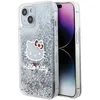 Image de Hello Kitty Liquid Glitter Charms - iPhone 15 Etui - Sierlijk Design - Zilver - Brokaat Details