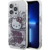 Image de Hello Kitty iPhone 15 Pro TPU Back Cover hoesje - Graffiti Kitty on bricks - Wit
