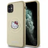 Image de Hello Kitty - iPhone 11 Hoesje - Goud - Hello Kitty Motief - Lederen Materiaal - Compatibel met MagSafe