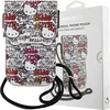 Image de Hello - Kitty - Leren Tags Graffiti Cord tas - beige