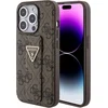 Image de Guess 4G Triangle Logo Grip Back Case - Geschikt voor Apple iPhone 15 Pro (6.1") - Bruin