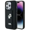 Image de Karl Lagerfeld KLHCP14LGSAKCPK Hulle fur iPhone 14 Pro 6.1" Schwarz hardcase Gripstand Saffiano Karl&Choupette Pins