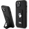 Image de Karl Lagerfeld Gripstand Serie - Hoesje voor Mobiele Telefoon - iPhone 15 Plus - Zwart - Saffiano