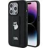 Image de Karl Lagerfeld Gripstand Saffiano Serie - Roestvrijstalen Choupette Etui - iPhone 15 Pro - Zwart - Gripstand